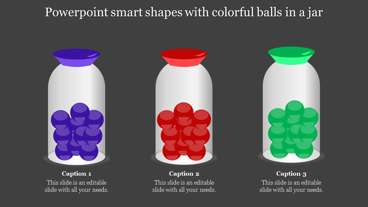 powerpoint smart shapes-Powerpoint smart shapes With colorful balls in a jar-Style 3